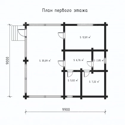 План первого этажа